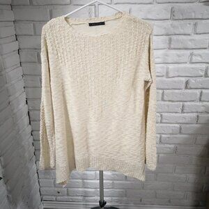 2/$30.00 - Suzy Shier Ladies Beige Lightweight Long Sleeve Sweater